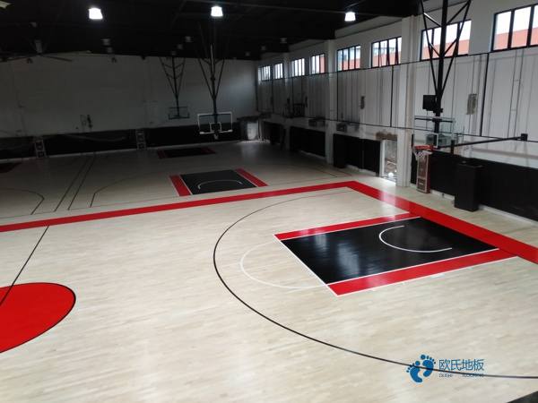 大学篮球运动木地板施工流程3